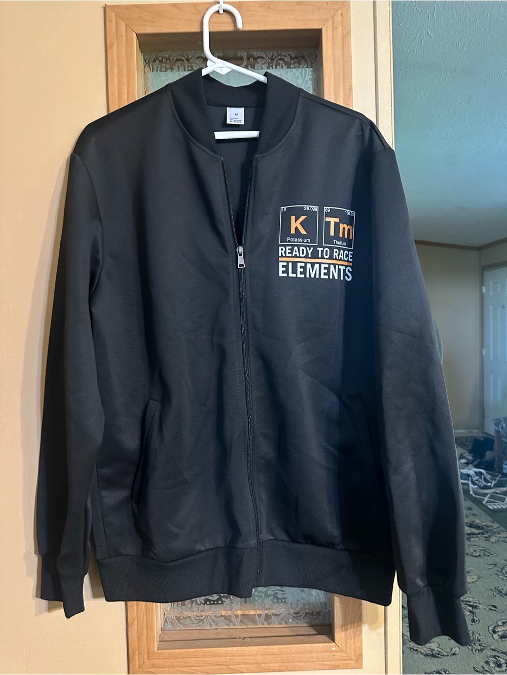 KTM racing. Black 'Ready to Race Elements' Zip Bomber Jacket